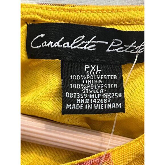 NWT Candalite Petite PXL Floral Yellow Halter Maxi Polyester Spring Summer Dress - Picture 14 of 16